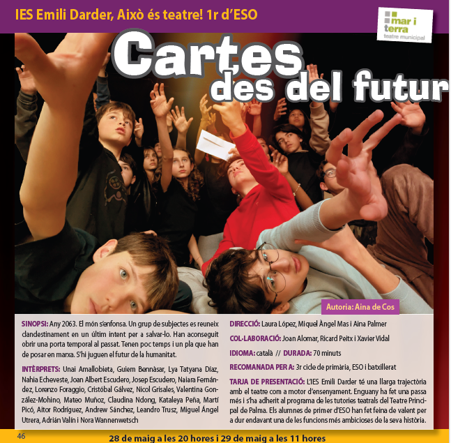 Obra de teatre “Cartes des del futur”